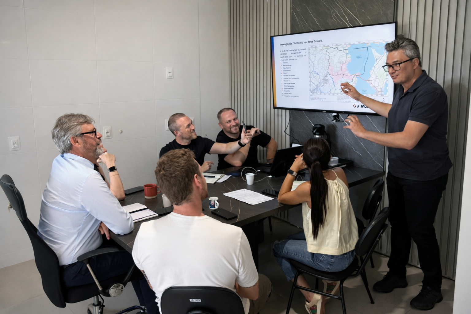 A Prefeitura de Pescaria Brava realiza reunião com a Equipe Técnica Municipal para avançar na elaboração do Plano Diretor