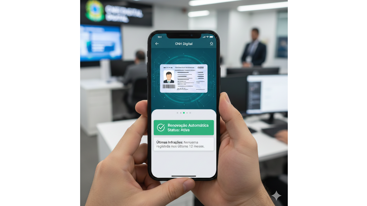 Renovação automática e gratuita da CNH começa a valer nesta sexta-feira (09)