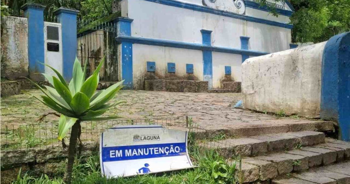 Fonte da Carioca é interditada em Laguna após análise apontar irregularidades na água